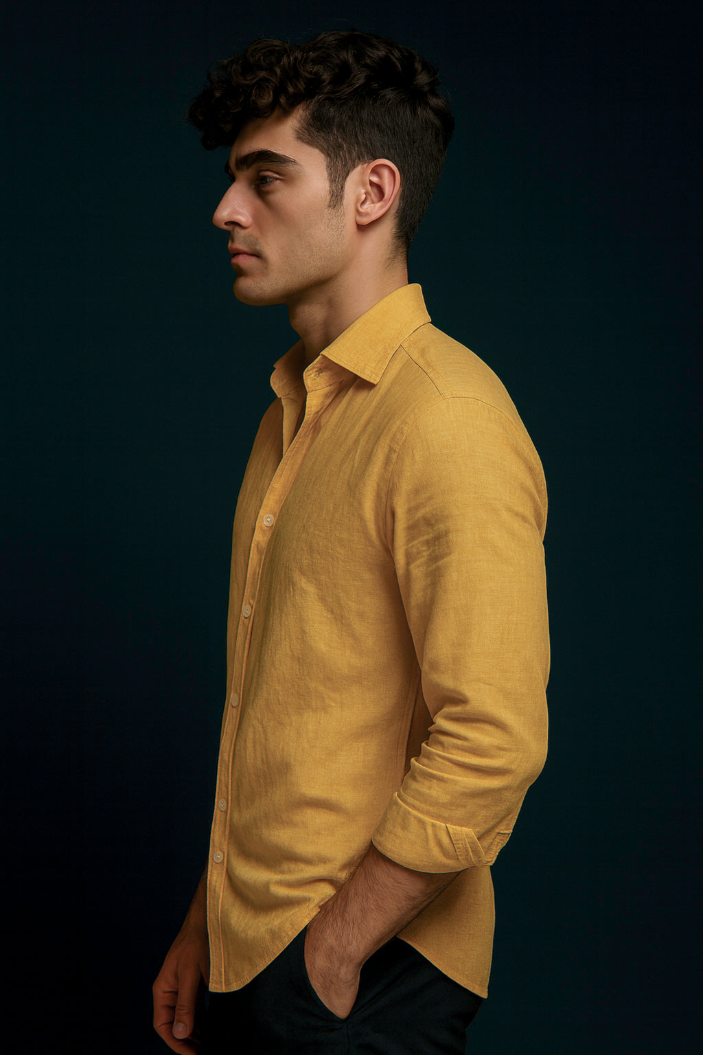 Valenor Linen Beige Sand Luxe Shirt