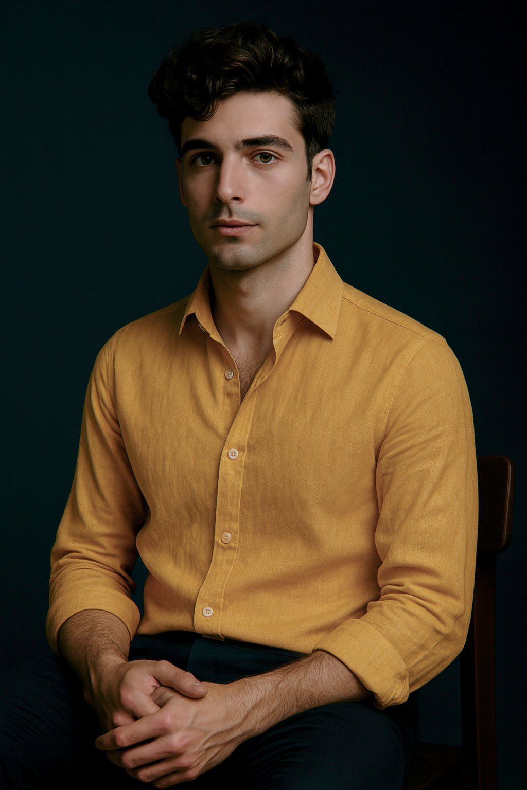 Valenor Linen Beige Sand Luxe Shirt