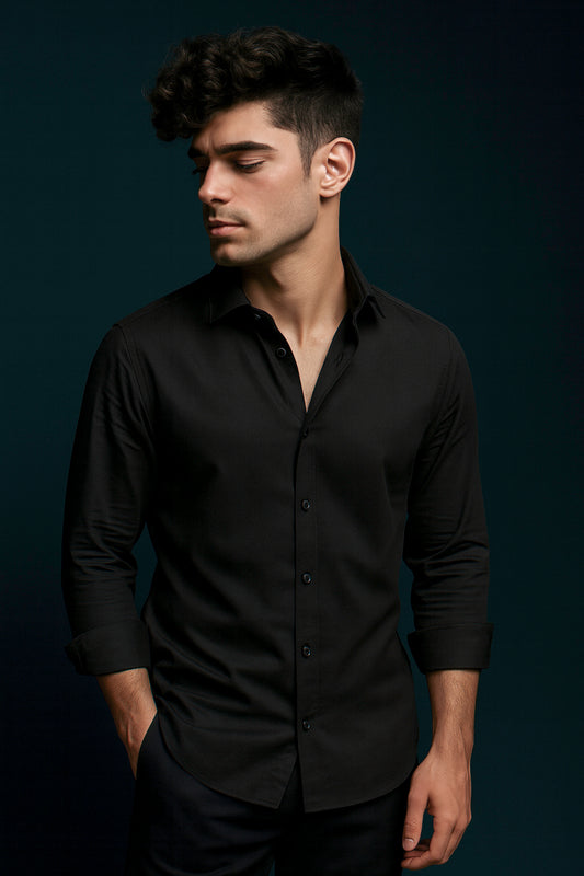 Valenor Jet Black Luxe Shirt