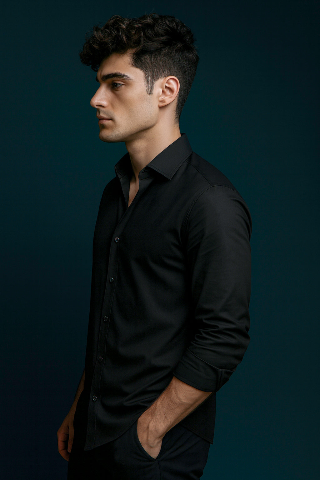 Valenor Jet Black Luxe Shirt