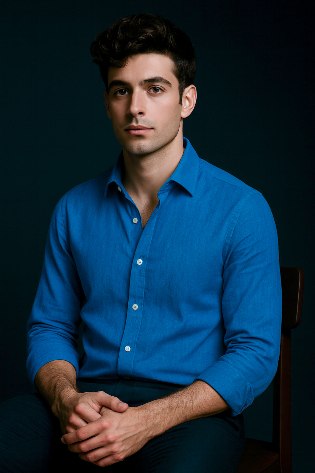 Valenor Linen Sky Blue Luxe Shirt