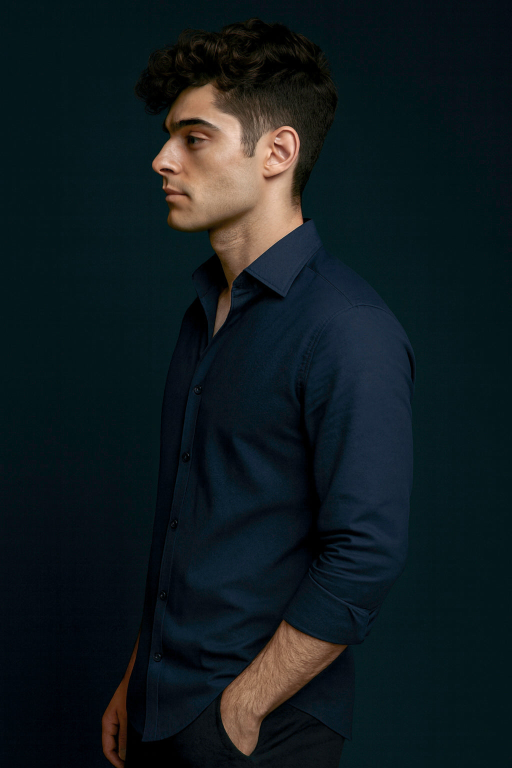 Valenor Navy Blue Luxe Shirt